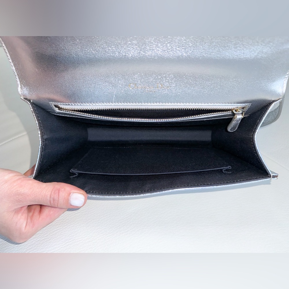 Christian Dior 💎 $3,900 Diorama Medium Metallic Leather Bag with package - Picture 13 of 16